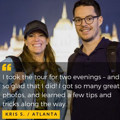 night photo tour in Budapest Hungary