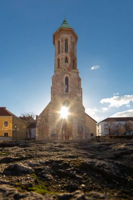 Maria Magdalena church Buda Castle sunset