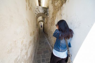 Szentendre taking photos of alley